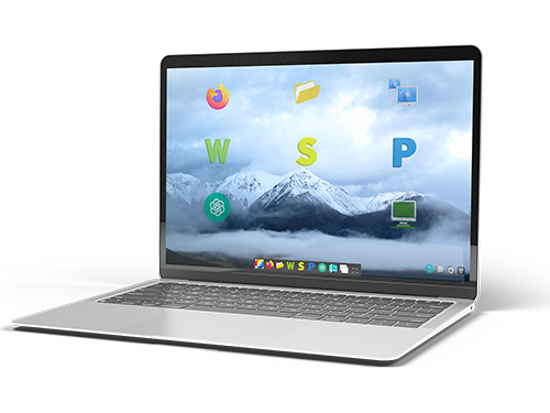 Laptop bundled with InterfaceOS